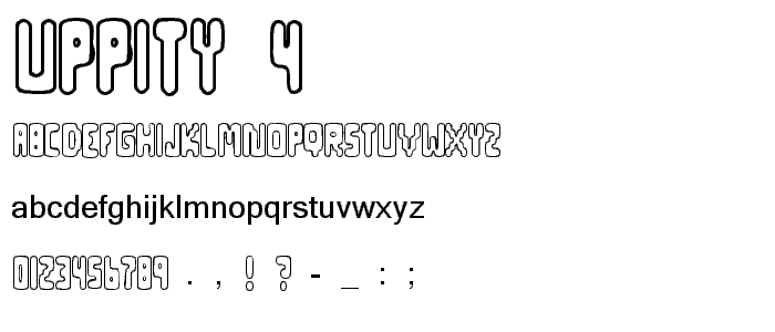 Uppity 4 font